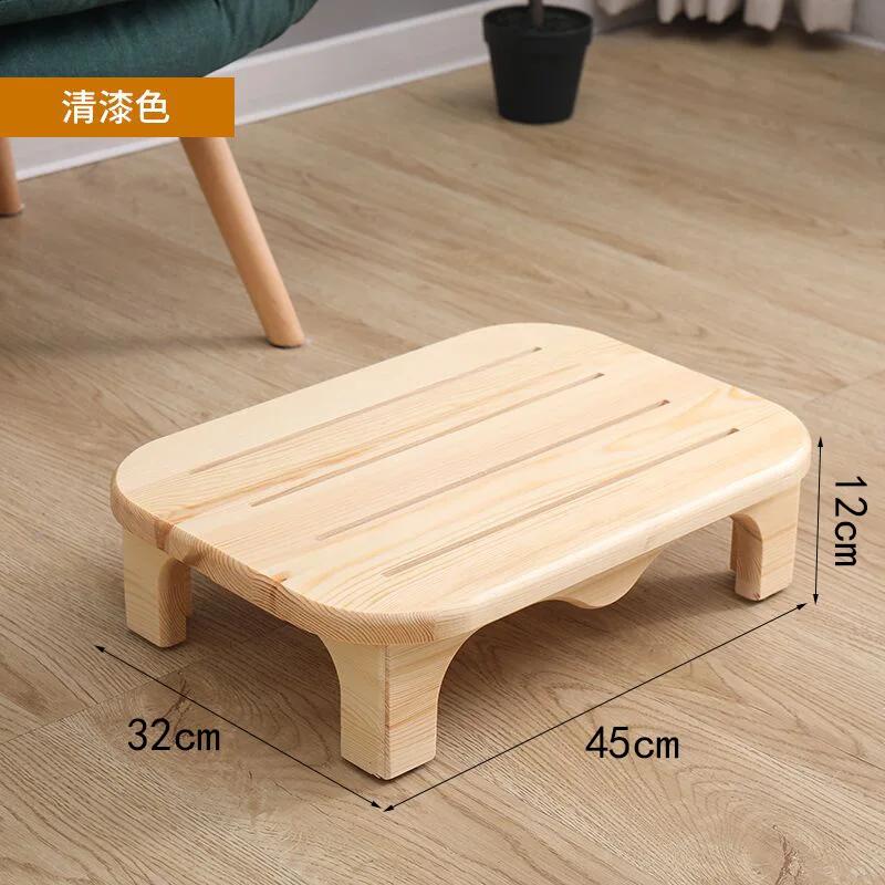 Деревянный табурет, низкая подставка для ног, офис, гостиная, подставка для ног, нескользящий детский табурет, деревянные табуреты для обуви, дом