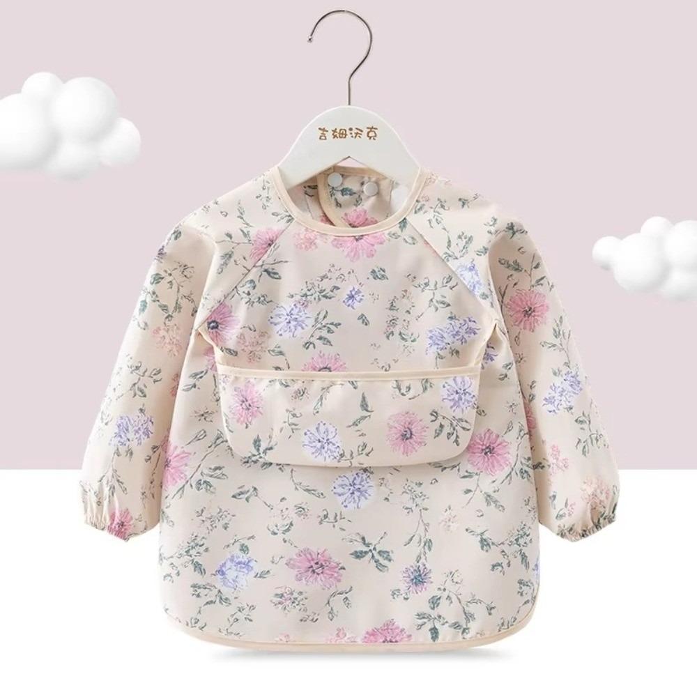 Rice Pocket Child Feeding Bib Feeding Blouse Toddler Bibs New Long Sleeve Apron