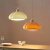 Medieval Nordic Glass Wood Pendant Lamps Restaurant Kitchen Hanging Light Retro LED Creamy Pumpkin Indoor Lamps For Home Decor
