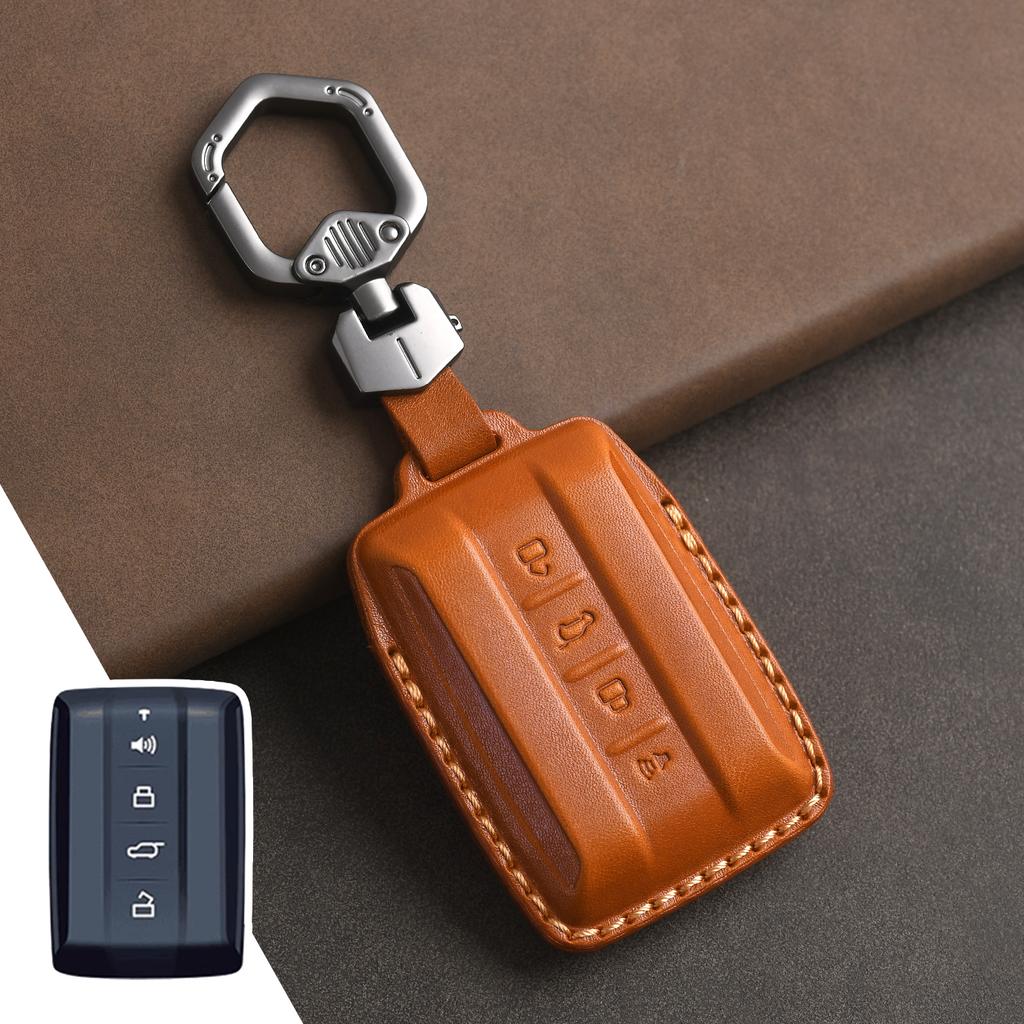 Genuine Leather Protector for Great Wall Gwm Wey Tank 300 500 Tank300 Tank500 Key Case Cover Fob
