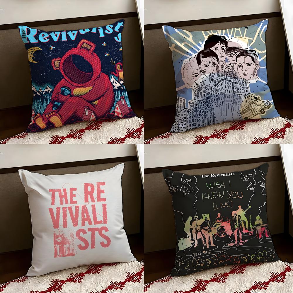 The RRevivalistsS Band Cushion Cover Reversible Soft Durable Pillow Cover Home Car MultiScene Use for Daily Comfort