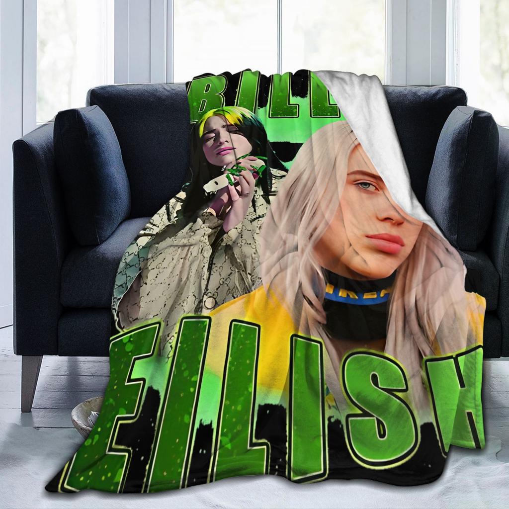 Эстетичный бутлег B-Billies Eilish Хип-хоп одеяло флис украшение Супер теплое покрывало для дивана, офиса, покрывало для кровати