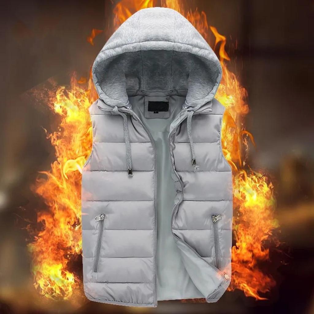 Пара Стиль Мода Сплошной Цвет Карман Молния Хлопок Пальто Жилет Пальто Женщины И Мужчины