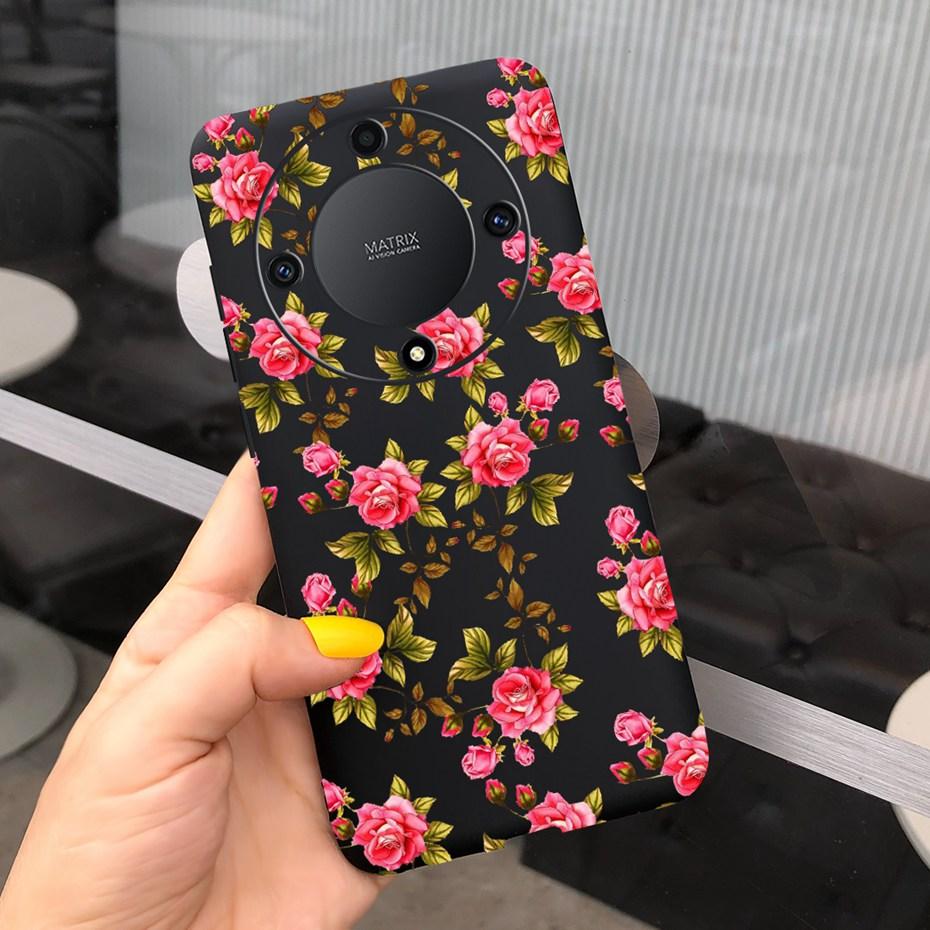 Чехол для телефона For Honor X9a с модным узором «Перо и облако» Для Honor X9a 5G X 9a ROM-NX1 Конфетный цвет Мягкий силикон ТПУ Задняя крышка