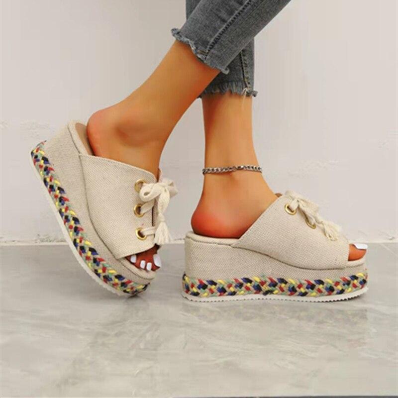 Модные женские шлепанцы на толстой подошве, женские женские тапочки на толстой подошве, летние женские тапочки из искусственной кожи на высоком каблуке