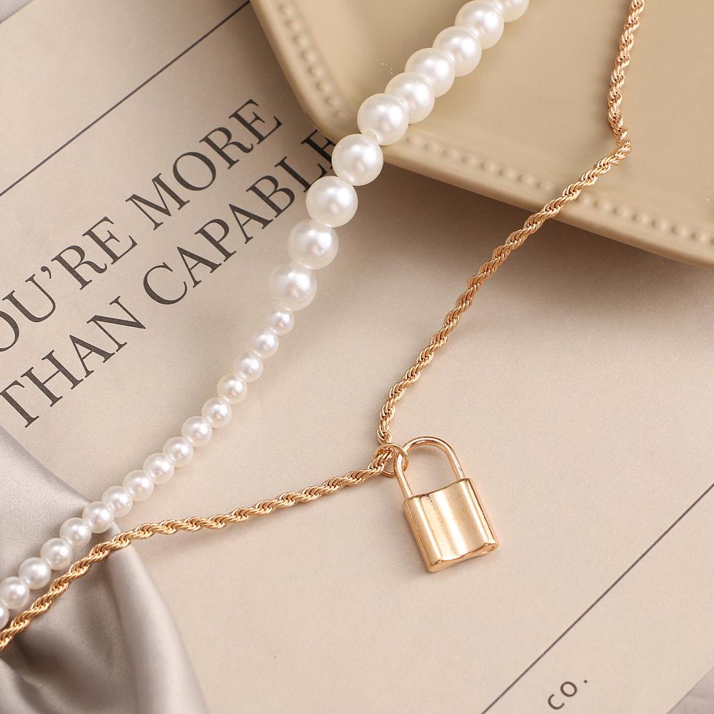 Многослойное ожерелье с поворотным замком в стиле ретро, ​​женское ретро геометрическое искусство, свежее ожерелье, дикое ожерелье, ювелирные изделия