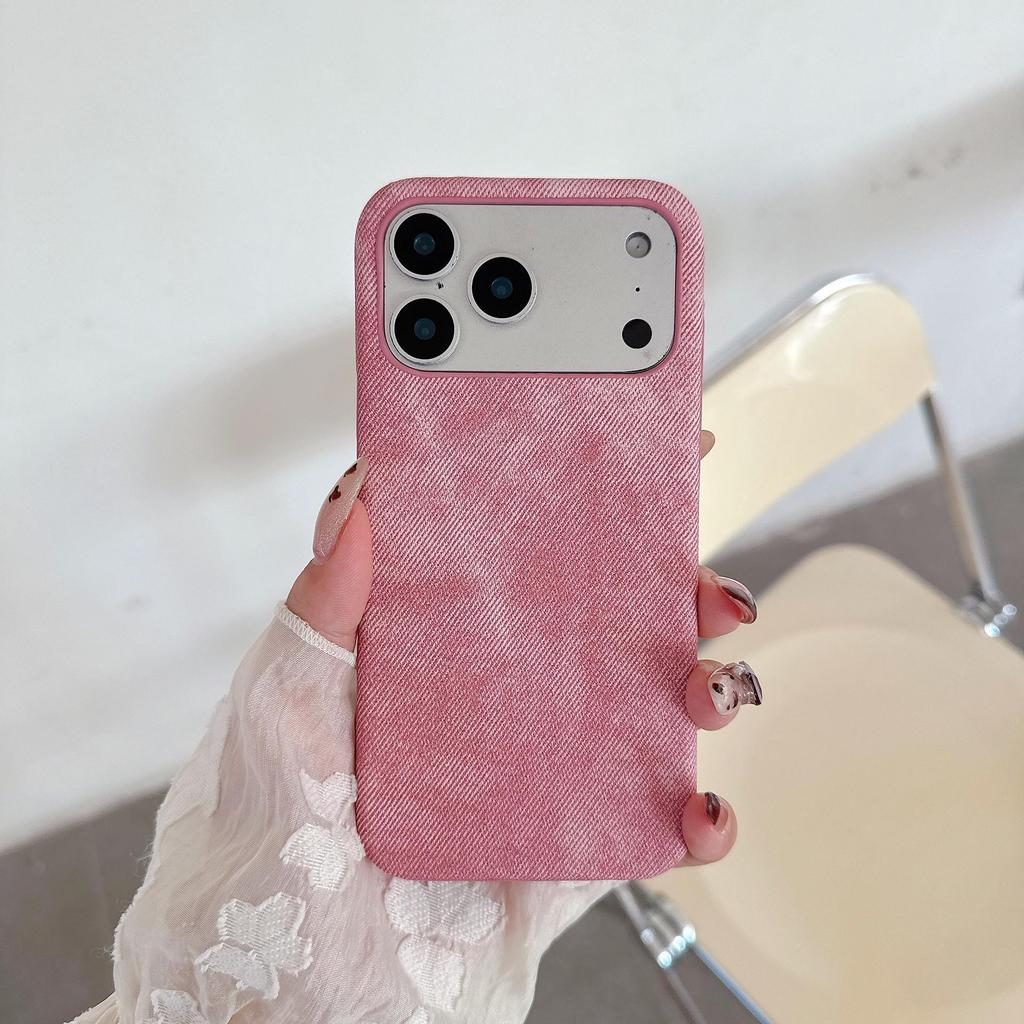 Чехол для iPhone 17 Pro Max из ткани с текстурой денима, подходит для 16 Pro, Жесткий чехол премиум-класса для iPhone 15.