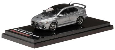 Mitsubishi Lancer Evolution X FINAL EDITION с дисплеем двигателя, титаново-серым крышей, модель 1/64, металлический/черный