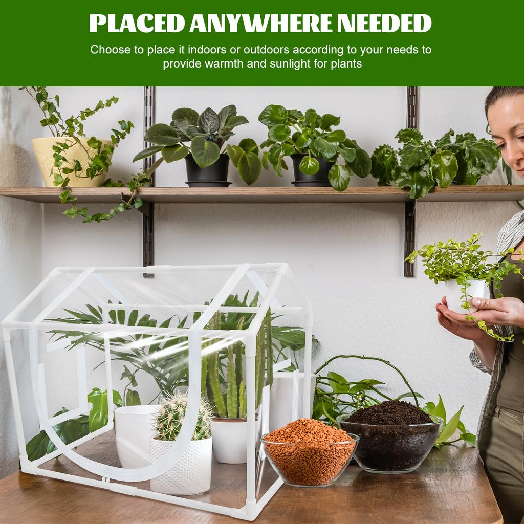 Прозрачная мини-теплица-палатка ПВХ Портативная Складная Маленькая Садовая Палатка для Растений для Посадки в Помещении и на Открытом Воздухе Защитный Чехол НОВЫЙ