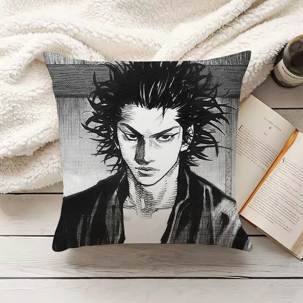 Miyamoto VVagabond Musashi Various Sizes Square Pillow Case For Car Home Bedchamber Decor