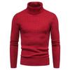 Autumn/Winter Men's High Neck Sweater Korean Version Slim Fit Youth Solid Color Pullover Bottom Knitted Jersey