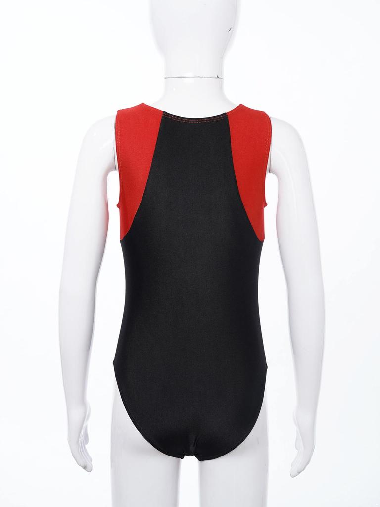 Детский трико без рукавов с круглым вырезом для мальчиков, комбинезон с шортами, комплект для соревнований по гимнастике, йоге