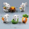 2025 Горячая пасхальная милая фигурка кролика Diy Landscape Home Kawaii Room Decor Miniature Fairy Garden Decoration Accessories Modern