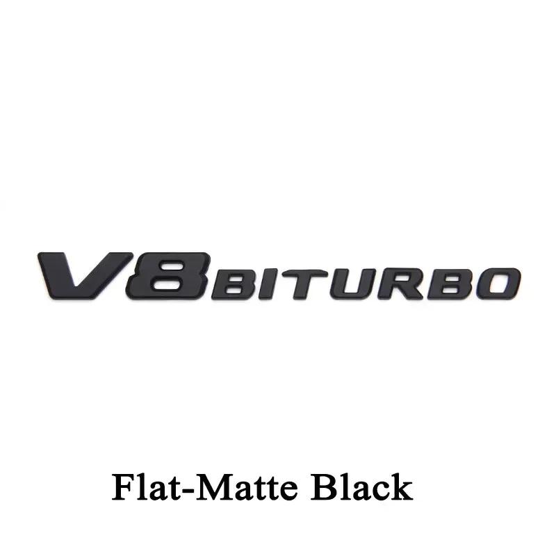 1 шт. 3D ABS черный логотип V8 BITURBO эмблема автомобиля наклейка на крыло для C63 G63 E63 S63 W222 W223 W213 W212 W205 W204 аксессуары