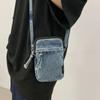 Zipper Sewing Thread Women's Shoulder Bag 2024 New Women's Crossbody Bag Mobile Phone Bag Hot Selling Design Mini Denim