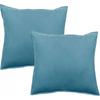 Set of 2 Palace Pure Cotton Dyed Washed Pillowcases 63 Threads/cm² South Wind - Palace Topaz - Set of 2 Pillowcases 65 X 65 Cm