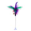 Funny Pet Cat Feather Bell Spring Suction Cup Elastic Playing Interactive Toy