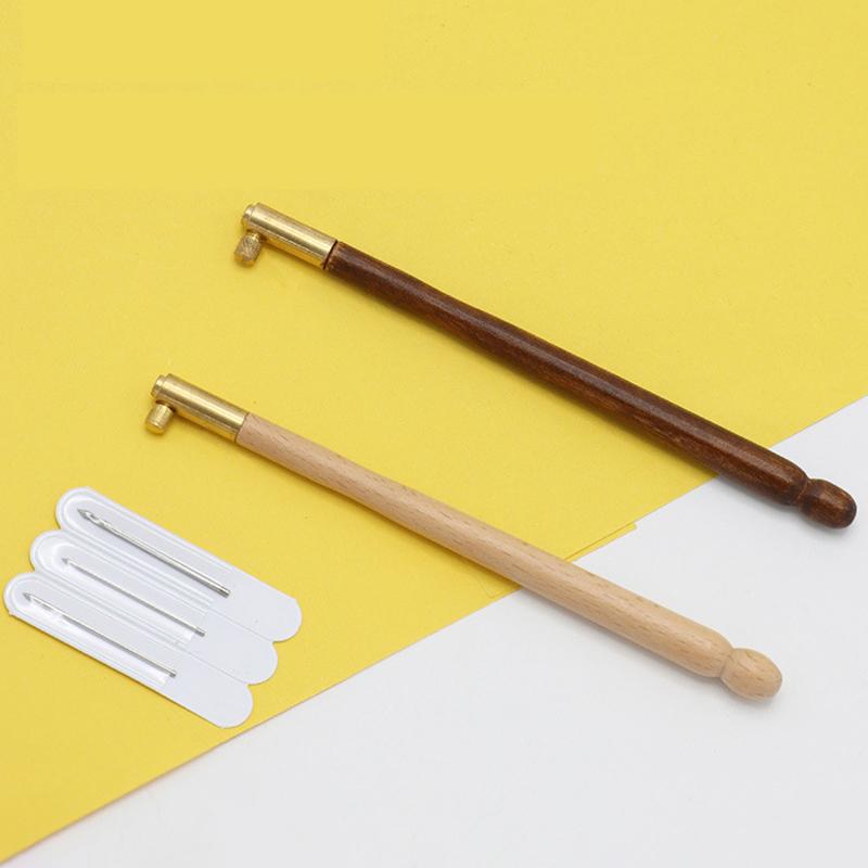 Игла для вышивания Тамбурный крючок для вязания Люневильский крючок с ручкой из 3 игл Набор S Couture Люневильский блестящий инструмент для вышивки бисером