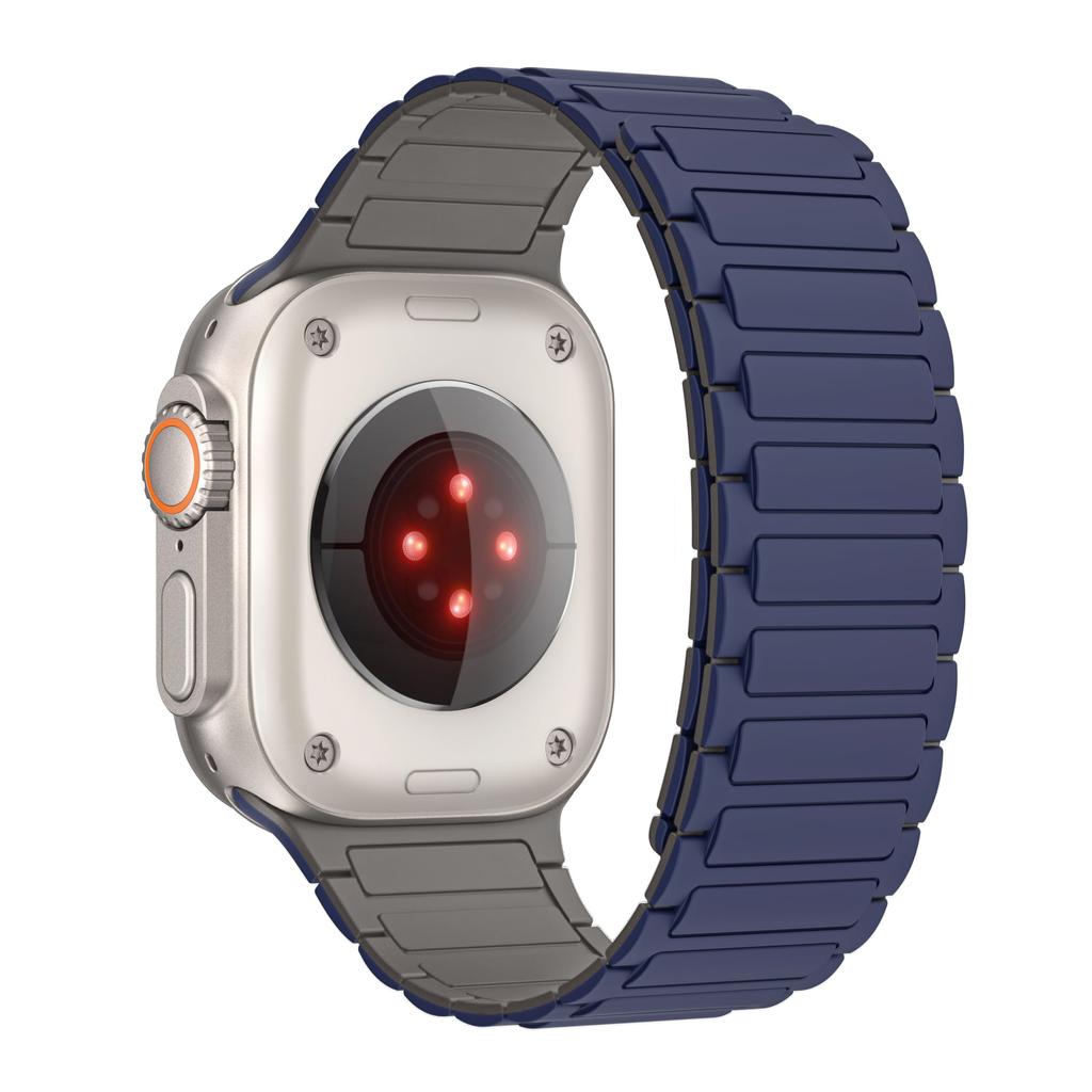 Magnetic Silicone Strap for Apple Watch Bands ultra 2 3 49mm 44mm 40mm 45mm 41mm 46mm correa Bracelet iWatch Series 11 10 9 8 Se