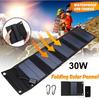 30W Foldable Solar Panel 5V USB Portable Battery Charger For Cell Phone Waterproof Power Bank for Outdoor Camping Fishing