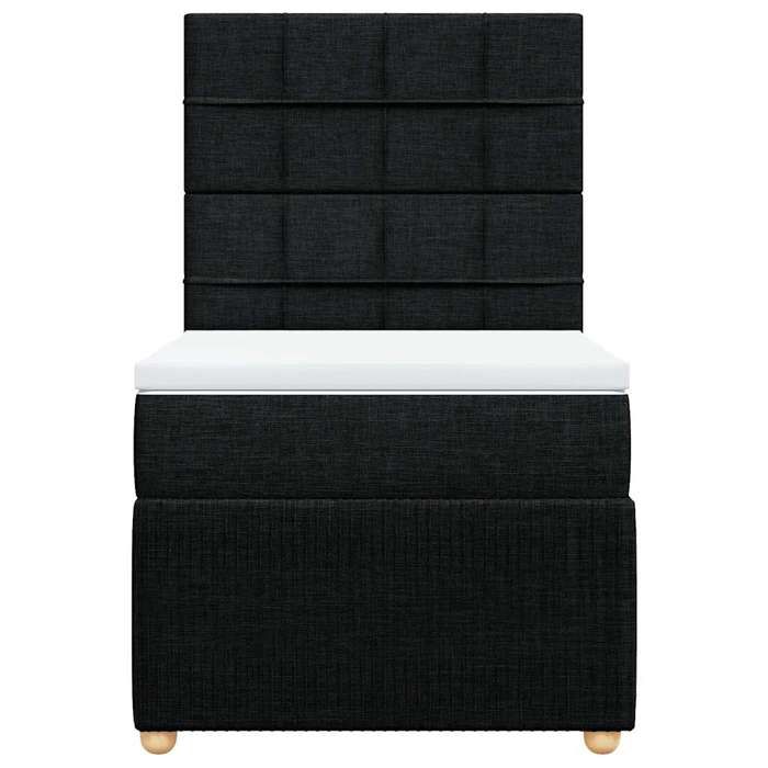 Maison Exclusive - Sommier à lattes de lit et matelas Noir 80x200 cm Tissu