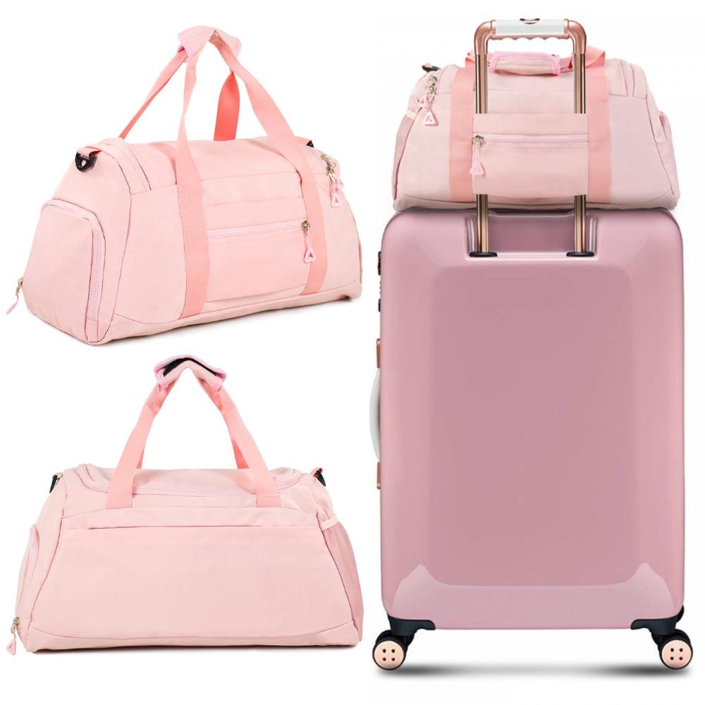 Training bag, travel, sports, hand luggage, large, tourist, pink