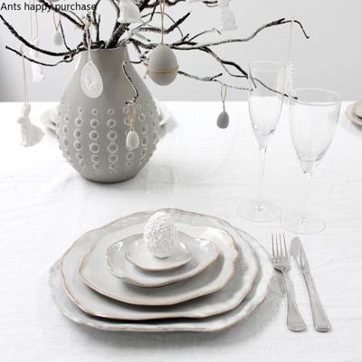 Нестандартный набор керамических тарелок Миска для риса Соусница Супница Миски для лапши Тарелка для суши Десертные миски Западные стейки