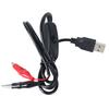 Clip To USB Male Test Cord, 100cm Length Jumper Wire Power Adapter Cable for 5V LED Light Fan Router Toy