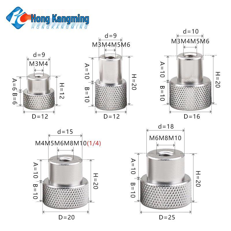 Ручная накатанная гайка из нержавеющей стали Hongkangming для M3-M12.