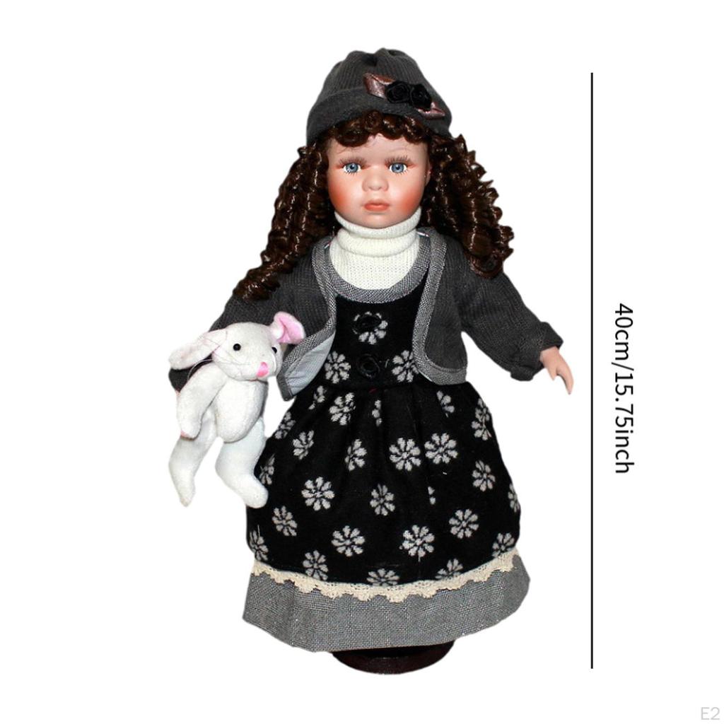 Фарфоровая кукла девочка керамический подарок 40 см высота элегантная игрушка фигурка украшение красивая модель