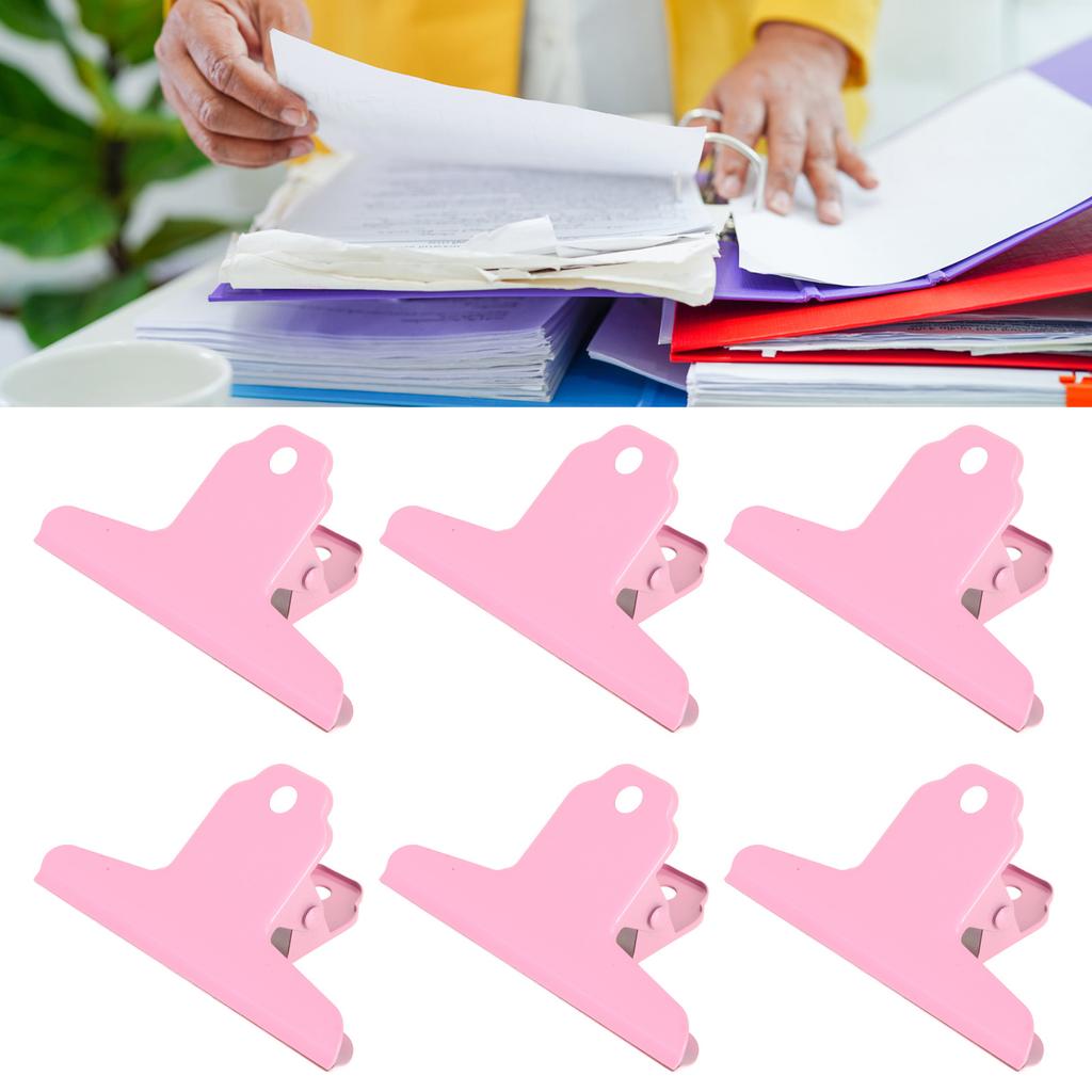 10pcs Metal Clip Iron Large Clip Strong Clamping Force Paper Clips for School Tickets Photos