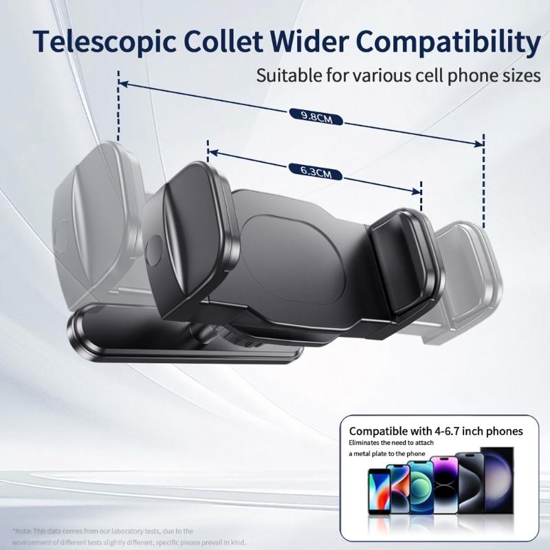 Gym Phone Mount Metal Base Magnetic Cellphone Mount For 4-7Inch Devices Secure 360 Rotation Phone Holder