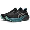 Asics GEL NIMBUS 27 Износостойкие Дышащие Низкие Марафонские Кроссовки для Длительных Дистанций Мужские Черные 1011C093-001