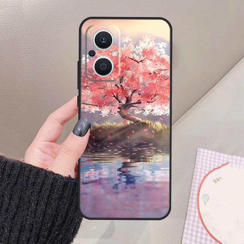 Чехол с цветами сакуры для OPPO Reno 12 F 11F 13F 14F 10 13 14 15 Pro 7 8 Lite Чехол для OPPO Find X8 X6 X5 X9 Pro