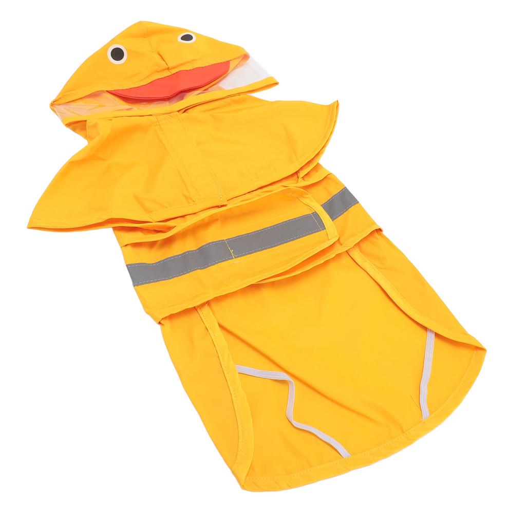 Dog Raincoat Waterproof Transparent PVC Brim Adjustable Hooded Dog Rain Jacket for Pet Outdoor