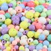 4-12 мм акриловые круглые шариковые бусины ярких цветов для изготовления ювелирных изделий, аксессуары «сделай сам»