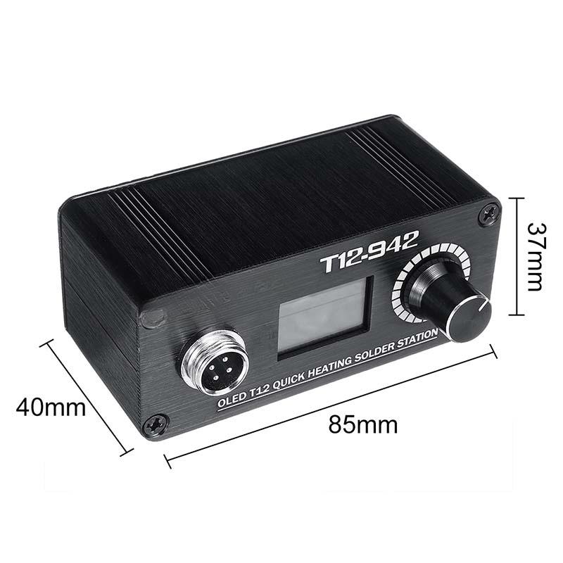 AC 100V-240V T12-942 T12-907 OLED Цифровая паяльная станция Мини-ручка с паяльными жалами T12-K Инструмент для пайки