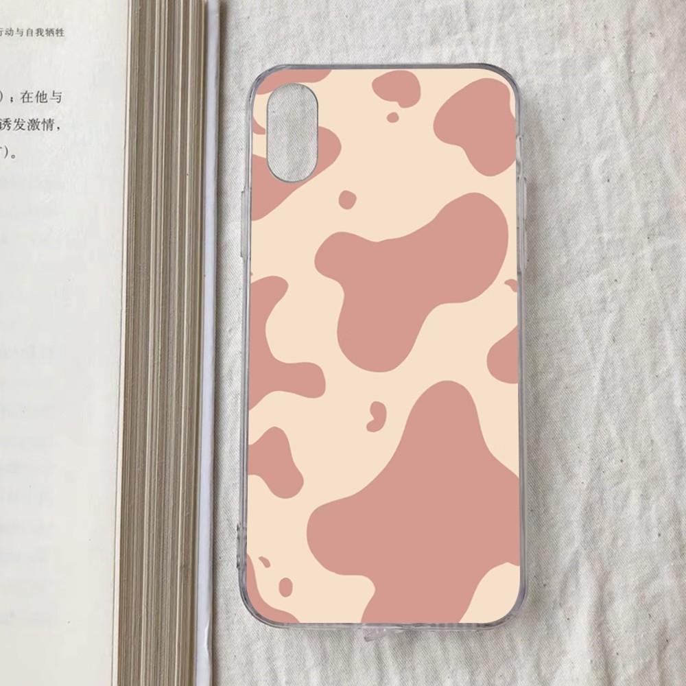 Чехол для телефона с узором "Корова" для iPhone 15 13 14 Pro Max XS XR 12 11 Pro 13 Mini 6 7 8 Plus Прозрачная задняя крышка Capa