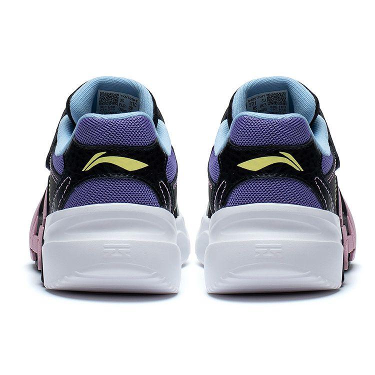 Li Ning Kids Sports Lifestyle Series Shock Absorption Rebound Casual Shoes Kids Casual Shoes Black White YKNT020-6