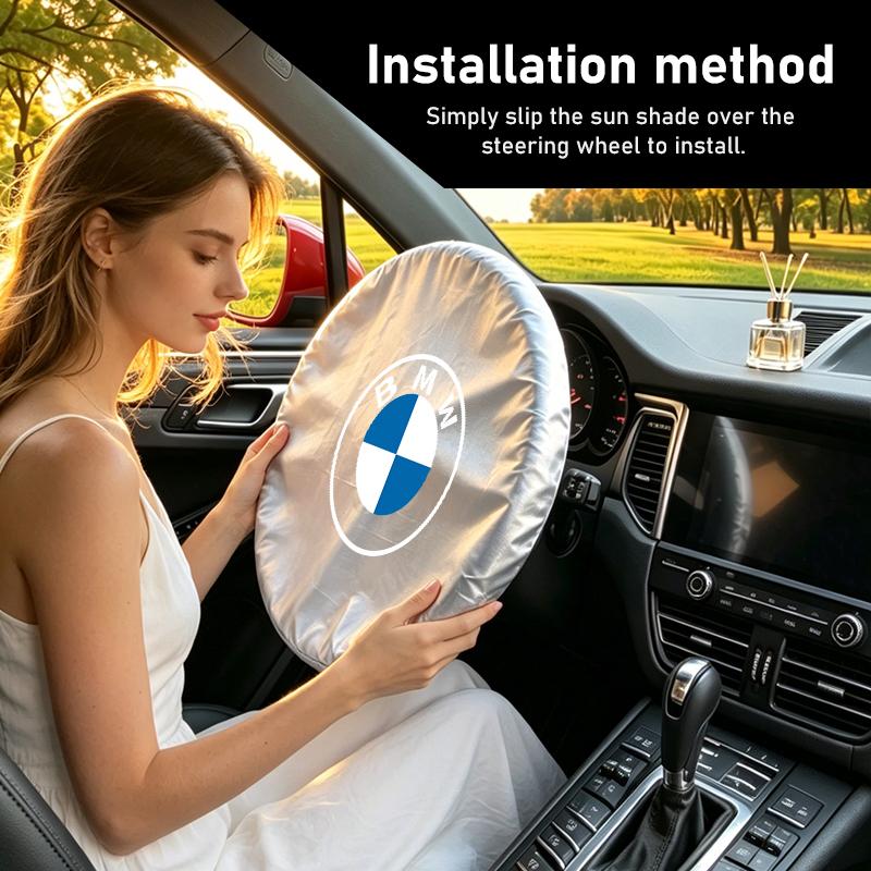 Portable Car Steering Wheel Sun Sunshade Anti-UV Protector Cover For BMW M Performance Alpina M3 M5 M6 X1 X3 X4 X5 G20 HS5