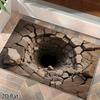3D Flat Optical Illusion Doormat Non-slip Lifelike Bathroom Carpet Water-absorbing Durable Bedroom Door Rug Entrance Decor