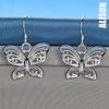 925 Sterling Silver Hollow Butterfly Piercing Earrings Fashionable Wedding Jewelry