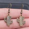 Plant Four-Leaf Clover Cactus Drop & Dangle Earring Men Jewellery Mother's Day Cute Cheap Cute Stuff
