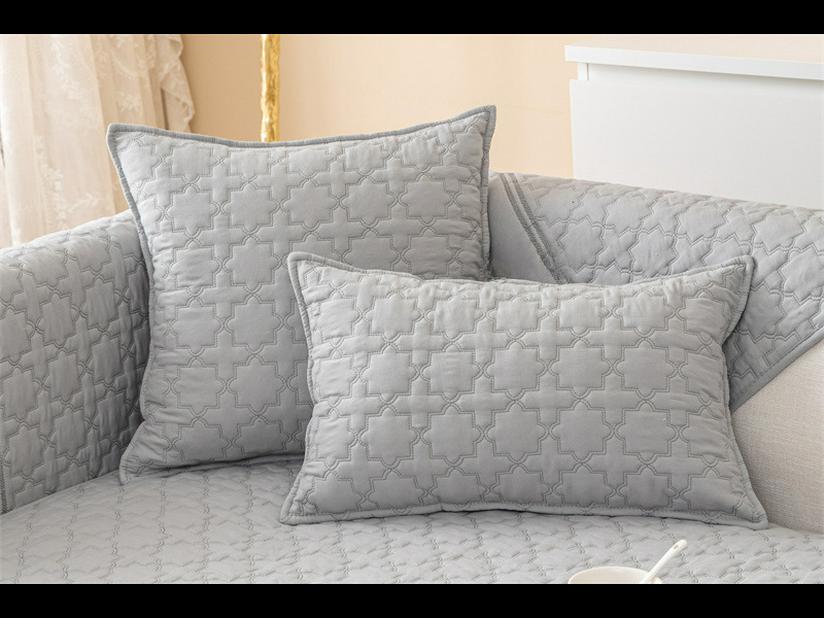 Подушка для дивана из отшлифованной ткани Nordic: Современный, нескользящий жаккардовый чехол, универсальный для всех сезонов