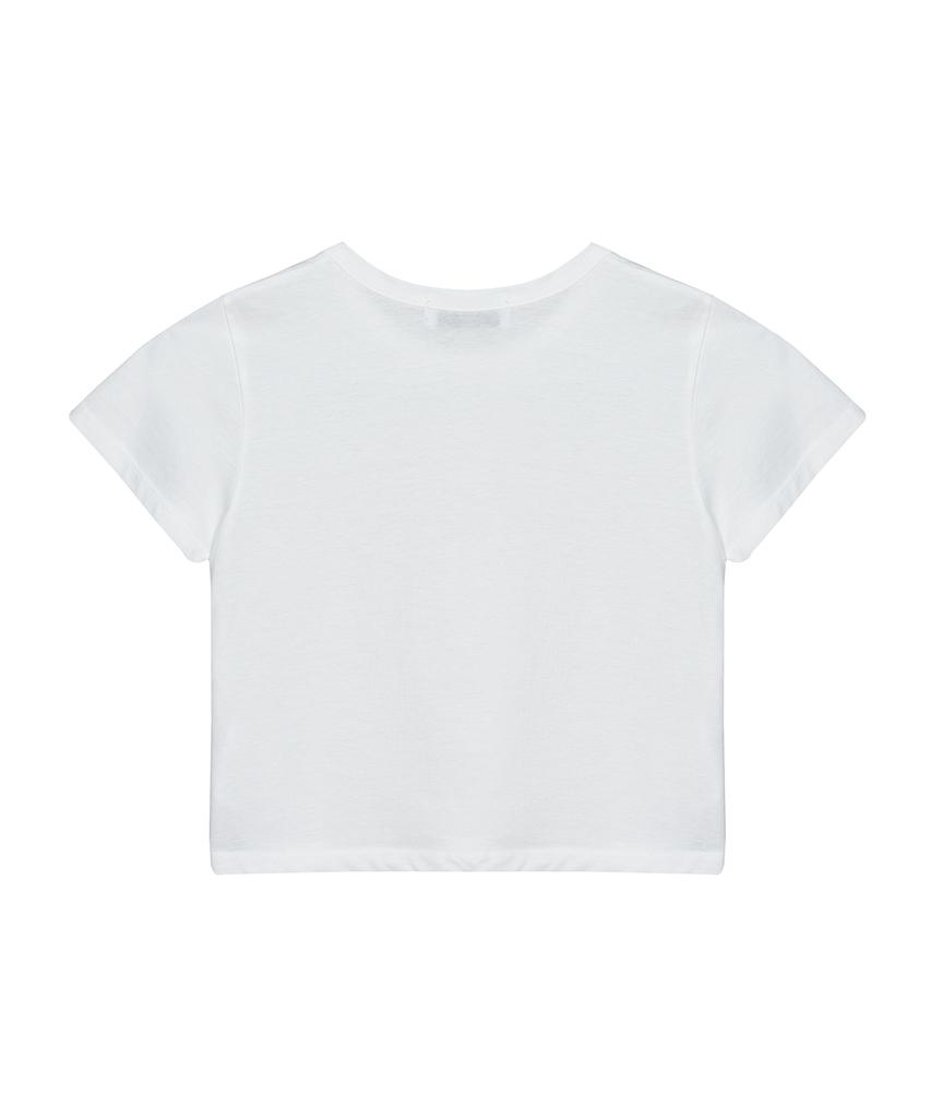 Nigaennikol Crop Top с мягкой расцветкой 'Бабочка'_Белый Черный