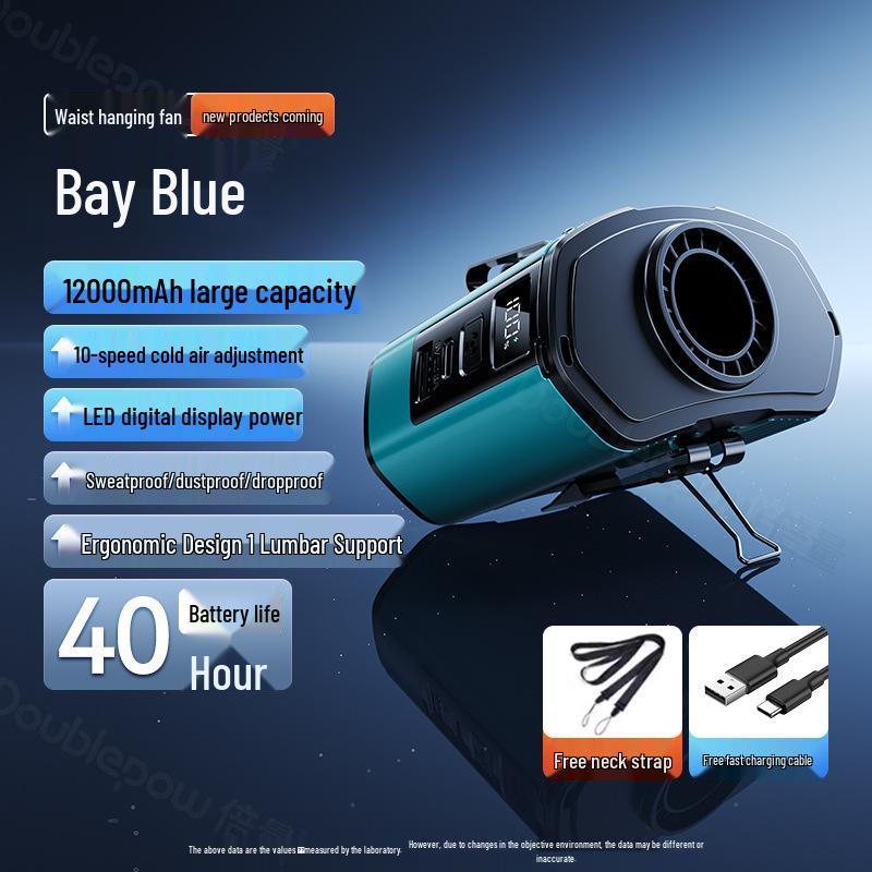 Portable Clip-On Waist Fan with Long Battery Life
