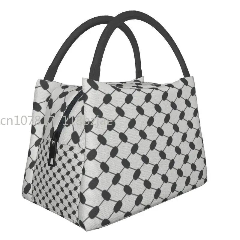 Handalah Kufiya Pattern Утепленные сумки для обеда для женщин Tatreez Вышивка Многоразовая термокоробка Bento