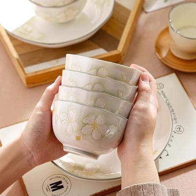 Миска 2025 Набор посуды Бытовая Подглазурная Керамическая Посуда Набор Посуды Высокая Ценность Комбинация Рисовых Мисок