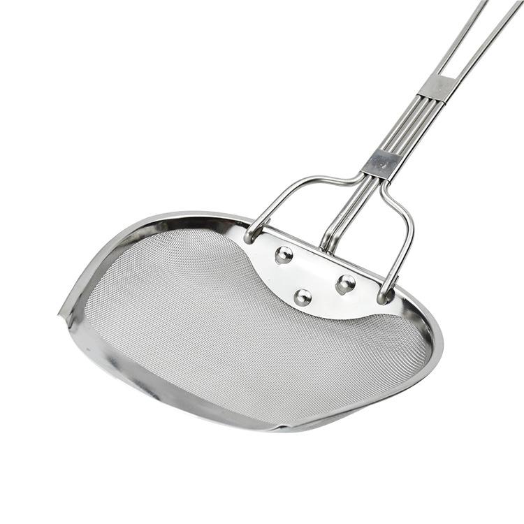 Stainless Steel Square Oil Skimmer & Slag Net Strainer for Fried Foods
