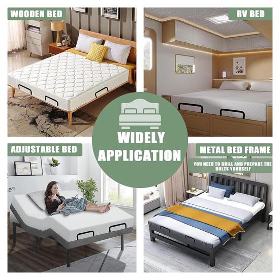 2 шт. фиксатор матраса. Регулируемая кровать. Удерживает матрас на месте. Противоскользящий ограничитель скольжения матраса. Деревянный каркас кровати. Стабилизаторы матраса с винтами.